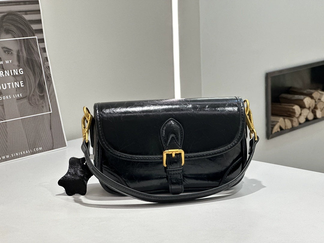 Sac bandoulière en cuir véritable – Luxe & qualité supérieure – vue du produit