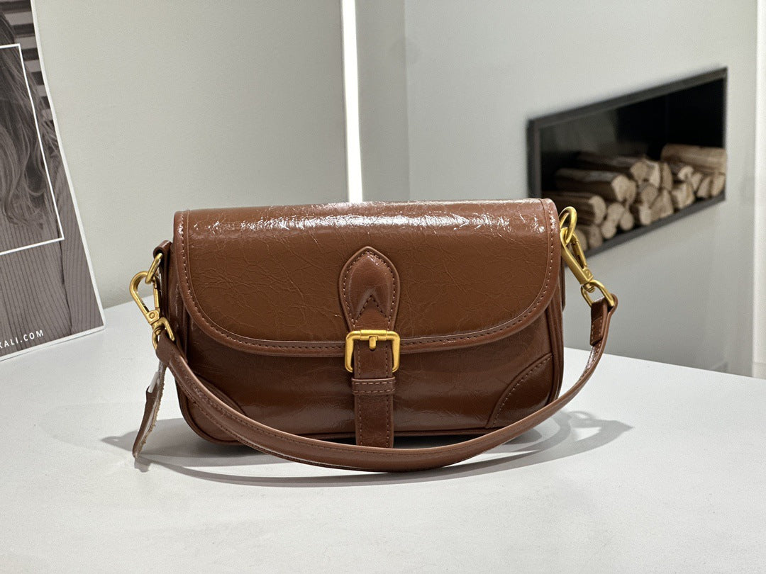 Sac bandoulière en cuir véritable – Luxe & qualité supérieure – vue du produit