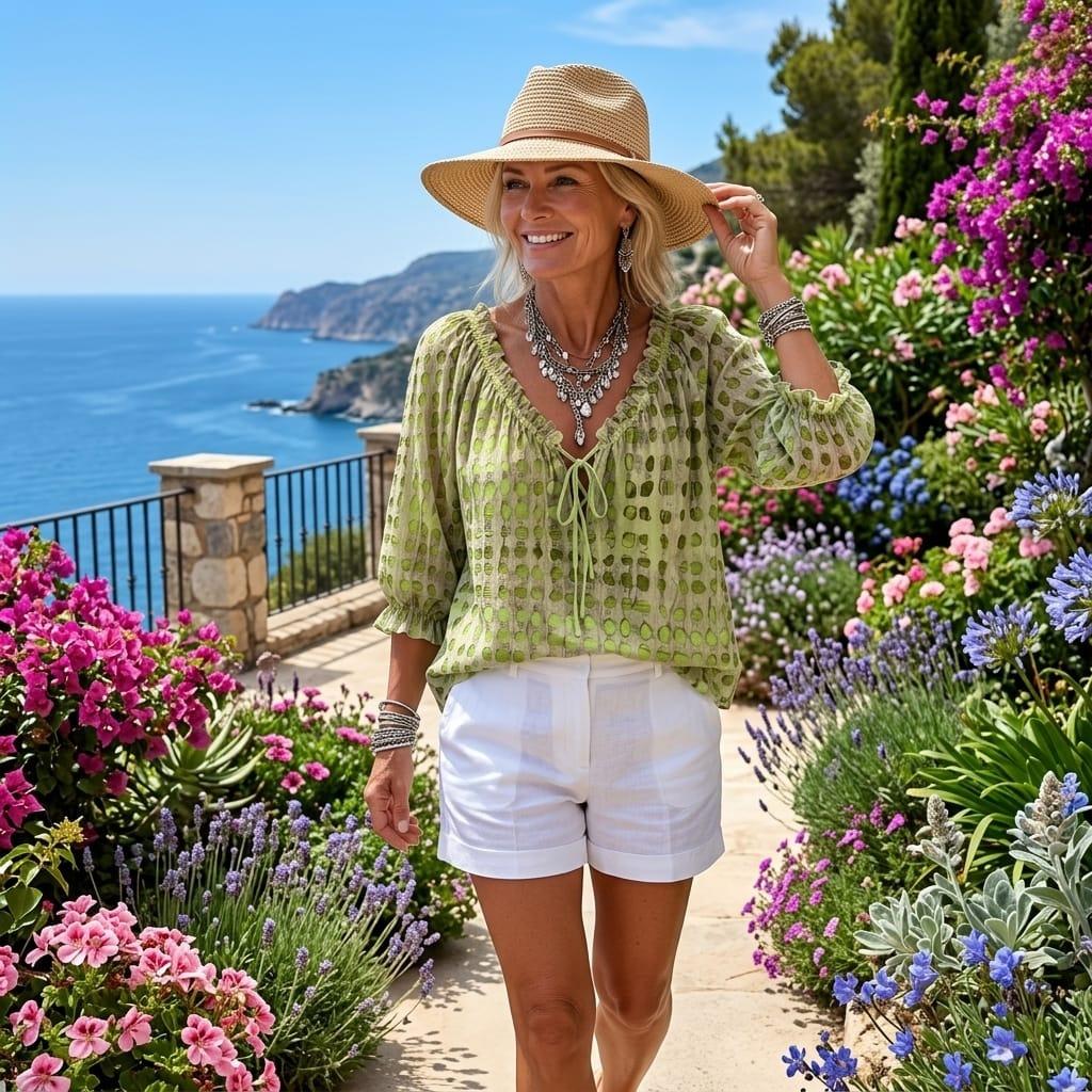 Blouse Bohème Femme Légère à Col Noué – Élégante & Respirante